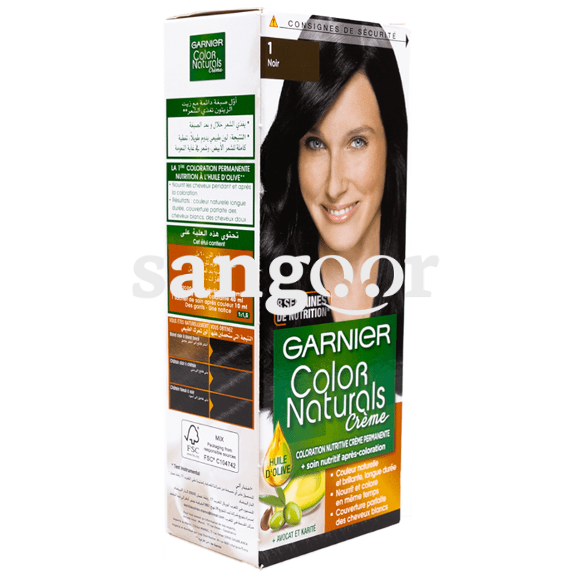 Coloration Cheveux - Teinture Garnier Naturals 1+ Noir Profond