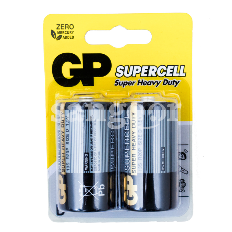 GP SUPERCELL PILE 1.5V BP2 R20 SUPER HEAVY DUTY